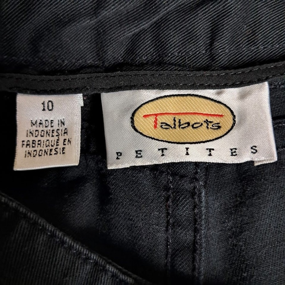 Talbots 10P Vintage 90s Black High Waisted Relaxed Tapered Mom Jeans Ankle - Picture 6 of 7